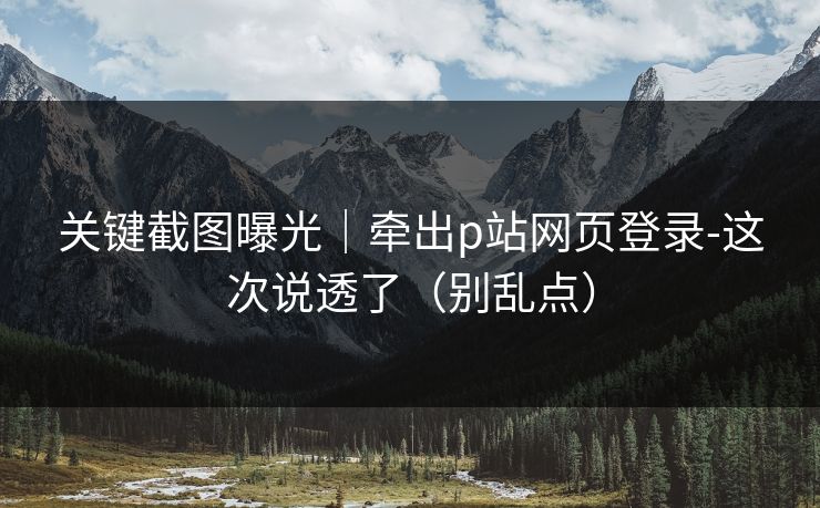 关键截图曝光｜牵出p站网页登录-这次说透了（别乱点）