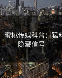 【紧急】蜜桃传媒科普：猛料背后9个隐藏信号