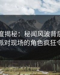电鸽深度揭秘：秘闻风波背后，网红在私人派对现场的角色疯狂令人意外